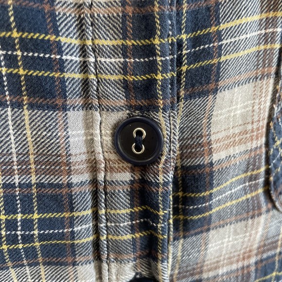 XXI Womens Button Down Flannel Plaid 100% cotton Size Small Pockets Roll Sleeves - Picture 3 of 9